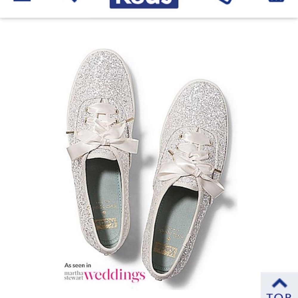 Brand new Keds Kate Spade Glitter Sneakers!